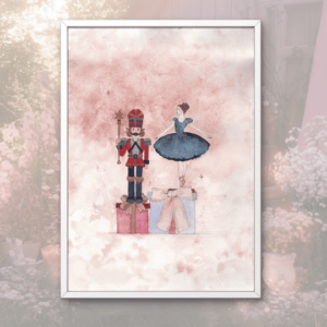 Nutcracker ballet Casse-Noisette Tchaikovsky Aquarelle Aquarela Aquarell Watercolor ballerina jouet gift toys toy world ballerine presents noeuds noel christmas étoiles paillettes glitter paint peinture painting handmade print hellomonamour hellomonamour.fr hello mon amour artist art aquarelle casse-noisette, illustration ballerine Noël, peinture de Noël artisanale, décoration festive unique, cadeau artistique pour Noël, ambiance magique aquarelle, illustration décorative vintage, casse-noisette et ballerine aquarelle