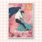 L’étreinte des cieux

(illustration inspirée du Château ambulant)

L’étreinte des cieux est une illustration poétique et céleste, librement inspirée de l’univers du Château ambulant et des mondes magiques imaginés par le studio Ghibli.

Dans un ciel rosé aux allures de rêve, deux âmes s’élèvent et s’enlacent, portées par la lumière, les étoiles et la magie. Une scène suspendue hors du temps, où l’amour semble plus fort que la gravité. Les ailes sombres, les figures lumineuses en ronde et le soleil bienveillant en arrière-plan évoquent la transformation, la liberté et les liens invisibles qui unissent les êtres.

Cette illustration rend hommage à l’esthétique onirique, romantique et symbolique des films d’animation japonais, tout en proposant une interprétation personnelle et sensible. Elle s’adresse aux amoureux de fantasy poétique, d’univers Ghibli, de romance magique, d’illustrations inspirées du Château ambulant, et de scènes célestes empreintes d’émotion.

✨ Une idée cadeau inspirée et pleine de magie
Parfaite comme cadeau pour fan du Château ambulant, cadeau Ghibli, cadeau romantique, cadeau de couple, cadeau de Saint-Valentin, cadeau d’anniversaire ou affiche décorative poétique, cette illustration apportera une touche de rêve et de douceur à n’importe quel intérieur.
Illustration Château ambulant, illustration inspirée Ghibli, art Ghibli, illustration romantique fantasy, illustration céleste, amour magique, couple volant, illustration poétique, univers onirique, art fantasy, affiche illustrée, décoration murale, idée cadeau Ghibli, cadeau fan animation japonaise, illustration inspirée Miyazaki.