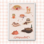 Saveurs d’automne

Saveurs d’automne est une illustration gourmande et chaleureuse qui célèbre les plaisirs simples de la saison automnale.

Tarte aux pommes, pumpkin spice latte, confitures, roulés à la cannelle, soupe chaude, crème de marrons, citrouilles et plat mijoté… chaque élément illustré évoque les goûters réconfortants, les cuisines parfumées et les moments cosy lorsque les feuilles tombent. Une composition douce et détaillée, pensée comme une ode aux saveurs et aux ambiances d’automne.

Cette illustration s’adresse aux amoureux de gourmandise, de décoration cosy, d’illustrations culinaires, d’ambiance automnale et de plaisirs saisonniers. Elle trouve naturellement sa place dans une cuisine, un salon ou un coin lecture, apportant chaleur et douceur à l’espace.

✨ Une idée cadeau parfaite pour l’automne
Idéale comme cadeau d’automne, cadeau gourmand, cadeau de saison, cadeau pour amateur de cuisine, cadeau pour passionné de décoration, ou affiche décorative cosy, cette illustration est parfaite pour créer une atmosphère chaleureuse et réconfortante.

Illustration automne, illustration gourmande, art culinaire, illustration cuisine, ambiance automnale, décoration cosy, affiche automne, illustration nourriture, illustration dessert, illustration pumpkin spice, illustration cannelle, illustration tarte aux pommes, idée cadeau automne, cadeau gourmand, décoration murale cuisine.