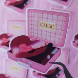 « Pink vinyle machine » – Sticker