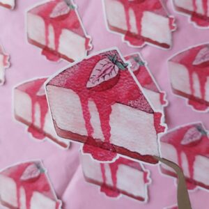 « Cheesecake fraise » – Sticker